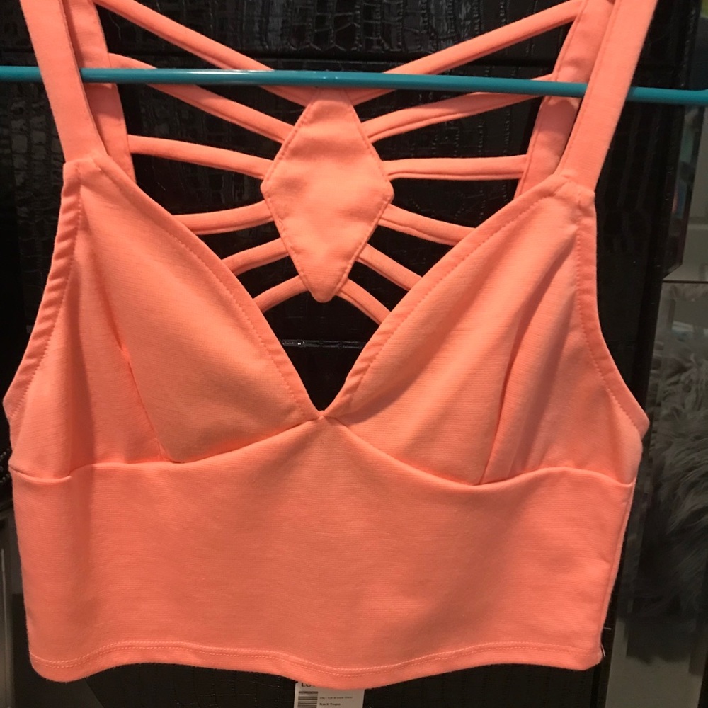 Orange crop top